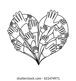Human hands symbol