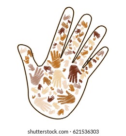 Human hands symbol