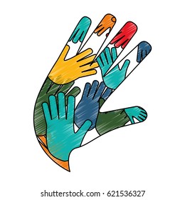 Human hands symbol