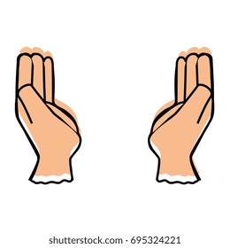 Human hands symbol