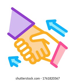 human handshake icon vector. human handshake sign. color symbol illustration