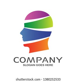 Human Head Abstract Logo Vector