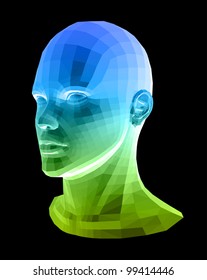 Human head. Abstract vector illustration