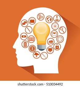 Human head and big idea design