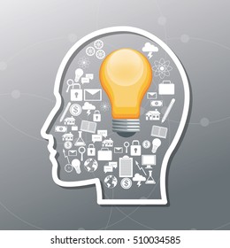 Human head and big idea design