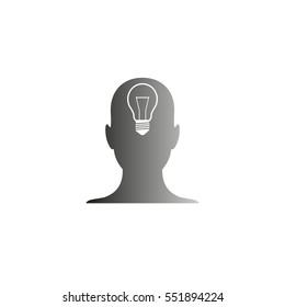 human head  - black vector icon