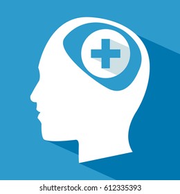 human head brain care cross