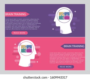 human head Brain Training icon concept - Illustration