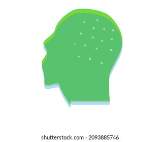 human head composed of human silhouettes psychological health logo design