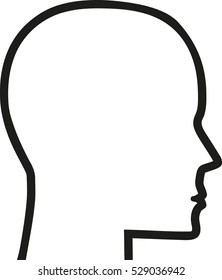 Human head contour icon