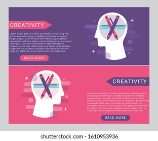 human head Creativity icon concept - Illustration