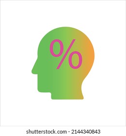 Cabeza humana con símbolo profundo, logotipo, icono