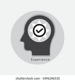 human head Experience icon concept - Illustration