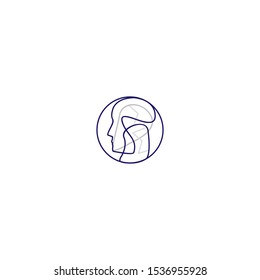 human head face logo template vector design. eps10