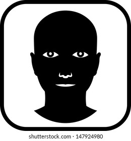 Human head face vector isolated