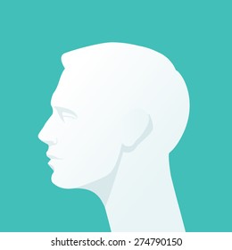 Human Head. Flat Illustration.