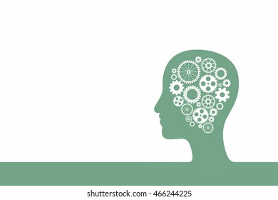 Human head with gears