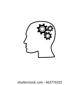 Human Head Gears Icon Stock Vector (Royalty Free) 553897279 | Shutterstock