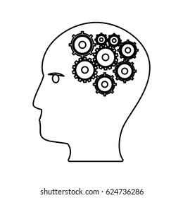 human head gears work outline