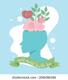 human head with healthy mind