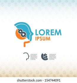  human head icon and Business