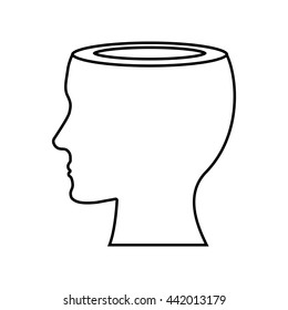 Human head  icon. idea design. Vector graphic