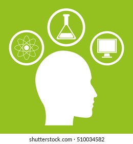 Human head and icon set design