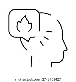 Human head icon showing