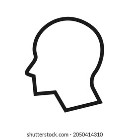 menschliches Kopfsymbol oder Symboldesign