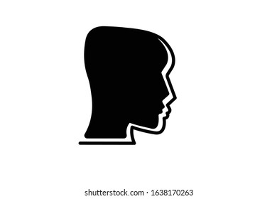 Human head icon , vector best flat icon, EPS 10