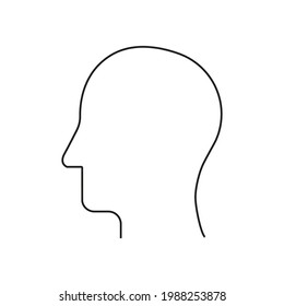 Icono de cabeza humana. Gráficos vectoriales