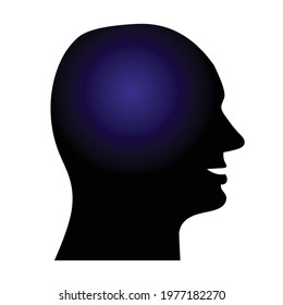 Human head isolated vector illustartion
