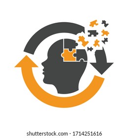 Human head logo design. mind creative logo. human face logo designs vector  illustration. 