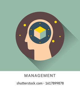 human head Management icon concept