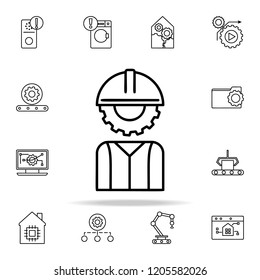 human head mechanism icon. Automation icons universal set for web and mobile