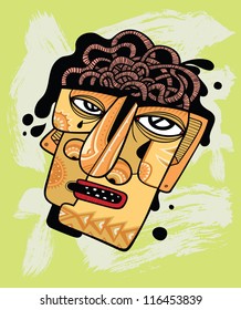Human head with open boiling brain. Concept about person who is having a nervous breakdown.