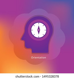 human head Orientation icon concept - Illustration