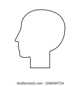 human head outline silhouette vector