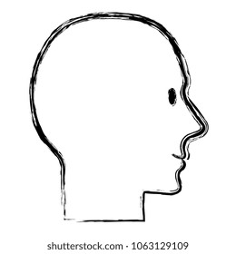 human head profile icon