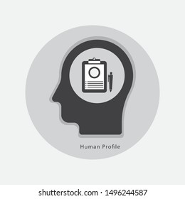 human head Human Profile icon concept - Illustration