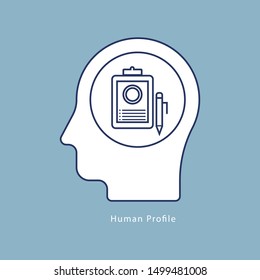 human head Human Profile icon concept - Illustration