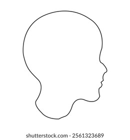 Human head profile icon design