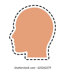 human head profile icon image 