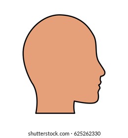 human head profile icon image 
