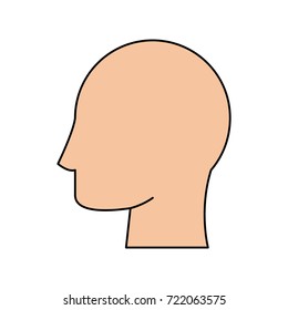 human head profile icon image 