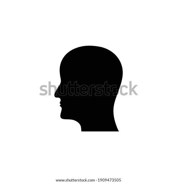human head profile icon -\
vector  i