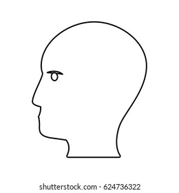 human head profile outline