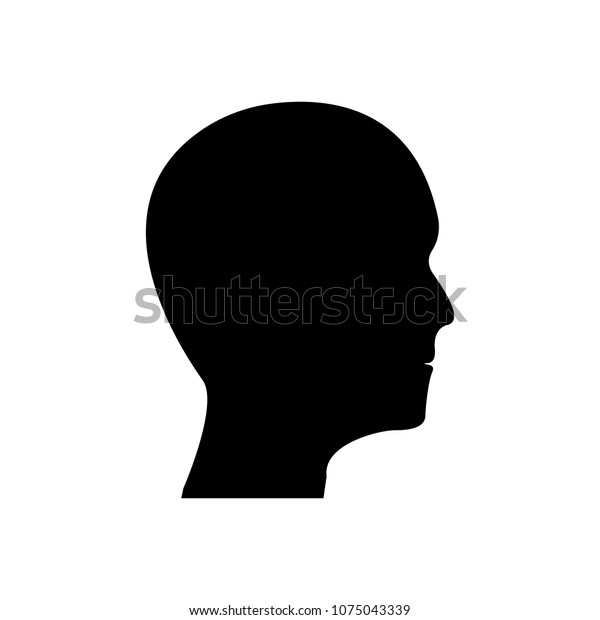 Human Head Profile Silhouette Open Mouth 库存矢量图（免版税）1075043339 ...