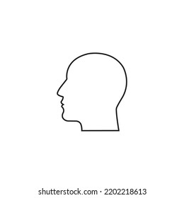 Human head profile vector illustration isolated on white background