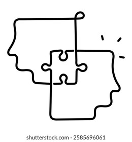 Human Head with Puzzle Pieces – Strategic Thinking, Intelligence, and Problem-Solving